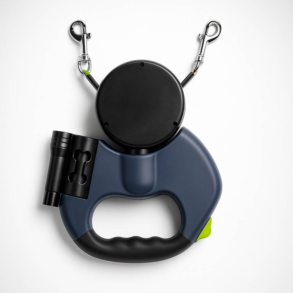 Retractable Swivel Leash for Two Dogs – Walk in Safety and Style