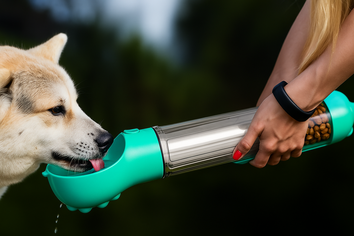 3-in-1 Dog Water Bottle and Feeder